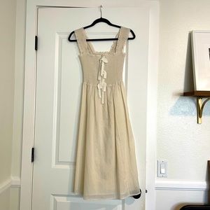 Never worn from The Reformation - the Darla Dress in cream